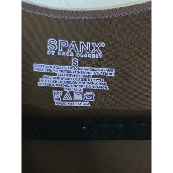 NWT SPANX Hide & Sleek Cris Cross Neck Cami Camisole Shapewear Brown Size Small - Picture 2 of 4